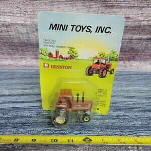 Vtg Mini Toys 1/64 scale Hesston 1180 Turbo diecast/plastic tractor w/rear Duals